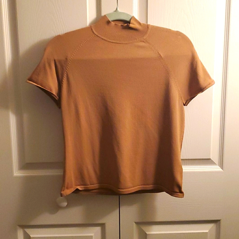 Kasper tan stretchy blouse